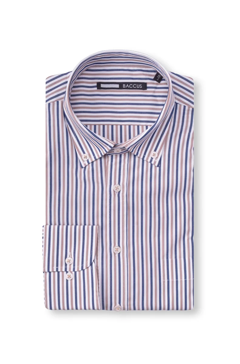 Camisa de homem com risca - Bege