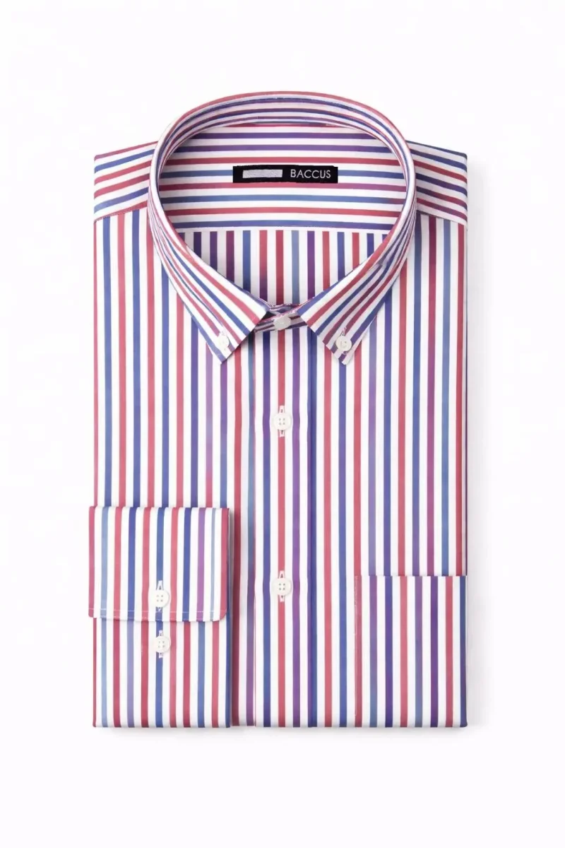 Camisa de homem com risca - Vermelho - Image 2