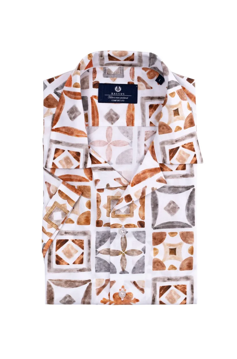 Camisa havaiana Baccus - Bege - Image 2