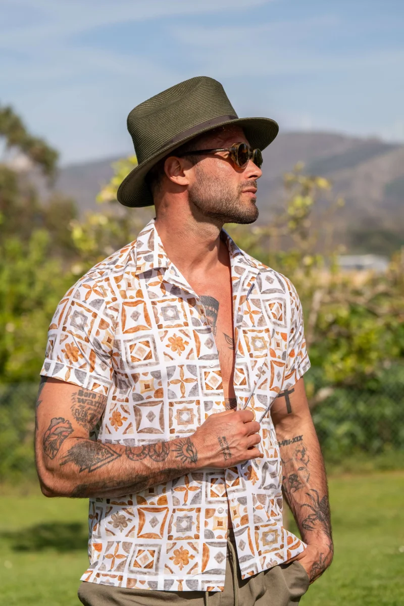 Camisa havaiana Baccus - Bege - Image 3